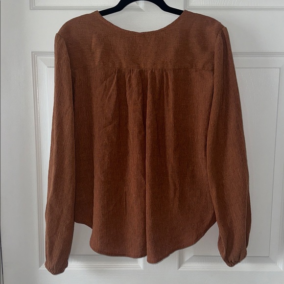 Free People Brown Blouse Size Small - Picture 7 of 7